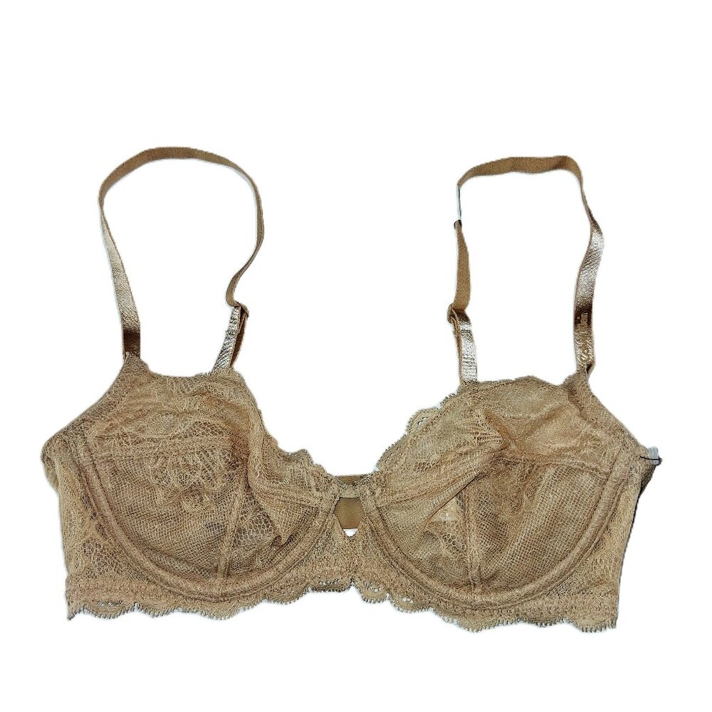 Calvin Klein Seductive Comfort Unlined Full Coverage Bra Size 32B Bare Beige